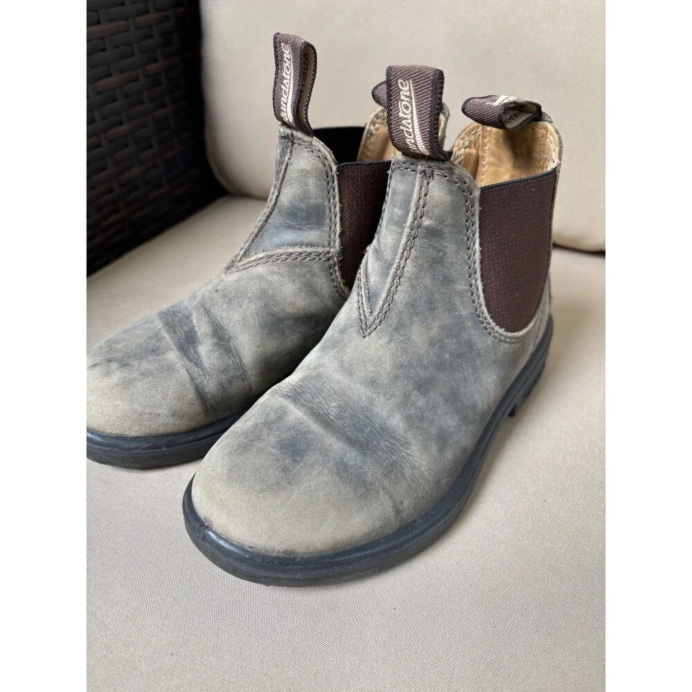 Blundstone children’s Leather Chelsea Ankle Boots Slip-On Round Toe US 11